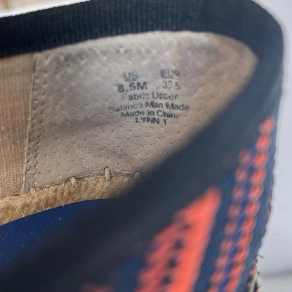 Sam Edelman Navy & Orange‎ Slip On  Espadrilles 8.5
